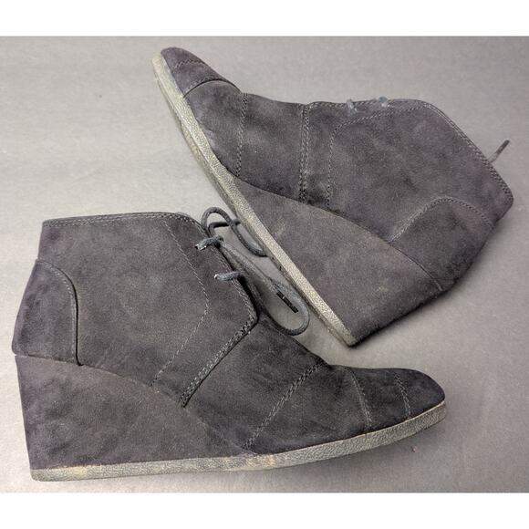 Route 66 Wedge Ankle Boots WOMENS SIZE 9M Tadi Black Faux Suede 2.75" Heel Comfy - Picture 5 of 11